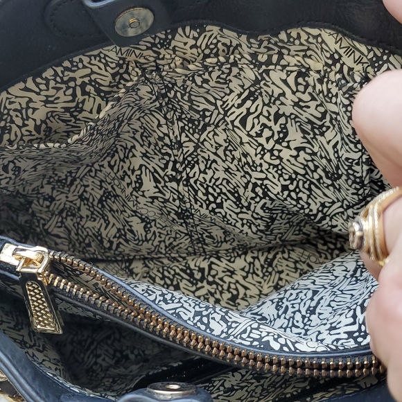 Rebecca Minkoff Black Leather Medium Convertible Shoulder Bag Gold Hardware - Picture 8 of 8